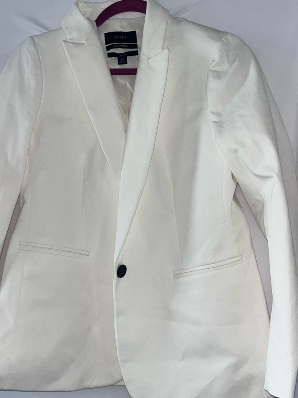 J. Crew Cream Single-Button Shawl Collar Blazer Parke Blazer Tailored Workwear